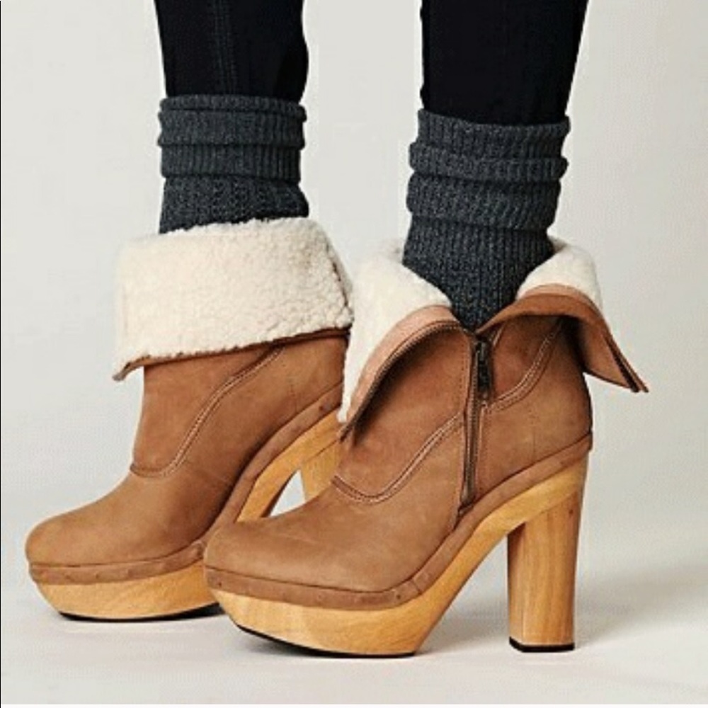 Koolaburra Ugg Sherpa Leather Platform Boots